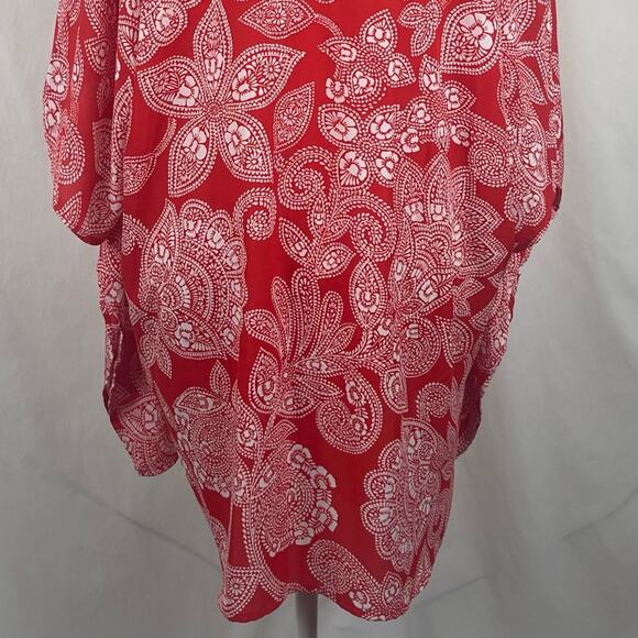 Show Me Your Mumu Red White Coastal Cruise Vacation Kaftan Tunic Top NWOT Size S - Picture 9 of 13